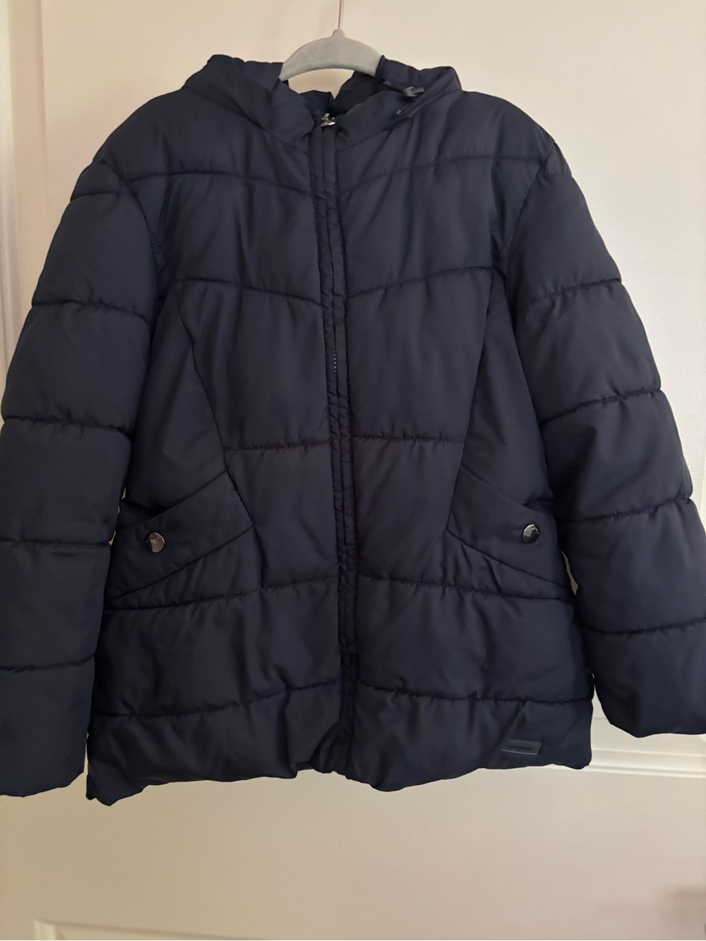Mayoral Navy Quilted Hooded Puffer Jacket
